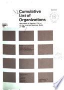 Cumulative List of Organizations Described in Section 170 (c) of the Internal Revenue Code of 1986