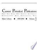 Current Periodical Publications in Baker Library