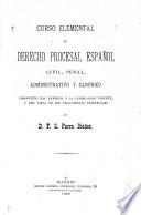 Curso elemental de derecho procesal español