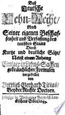 Das teutsche Lehn-Recht