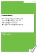 Das Verlagerungspotential von Kurzstreckenflügen auf den schienengebundenen Hochgeschwindigkeitsverkehr