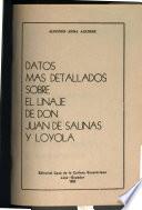 Datos más detallados sobre el linaje de don Juan de Salinas y Loyola