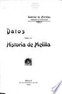 Datos para la historia de Melilla