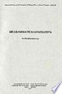 De grammatica generativa