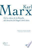 De la crítica de la filosofía del derecho de Hegel (1843-1844)