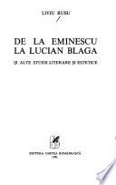 De la Eminescu la Lucian Blaga