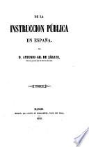 De la instruccion publica en Espana