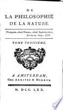 De la philosophie de la nature