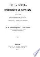 De la poesía heroico-popular castellana