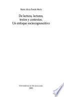 De lectura, lectores, textos y contextos