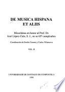 De musica hispana et aliis: 