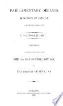 Debates of the Senate of the Dominion of Canada