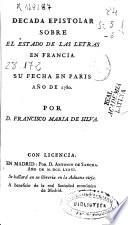 Decada epistolar sobre el estado de las letras en Francia