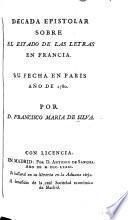 Década epistolar sobre el estado de las letras en Francia