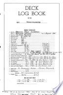 Deck Log Book of the R/V Thomas Washington