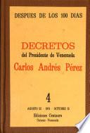 Decretos del presidente de Venezuela, Carlos Andrés Pérez: Agosto 22-octubre 15, 1974