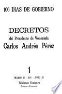 Decretos del presidente de Venezuela, Carlos Andrés Pérez: Marzo 12-junio 20, 1974