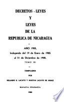 Decretos-leyes y leyes de la República de Nicaragua