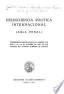Delincuencia política internacional (aula penal)