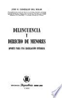 Delincuencia y derecho de menores