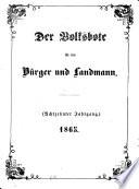 Der Volksbote für den Bürger und Landmann