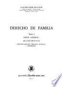 Derecho de familia: Parte general. Matrimonio