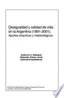 Desigualidad y calidad de vida en la Argentina (1991-2001)