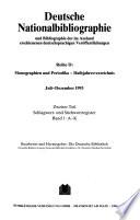 Deutsche Nationalbibliographie und Bibliographie der im Ausland erschienenen deutschsprachigen Veröffentlichungen