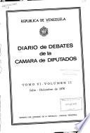 Diario de debates de la Camara de Diputados de la Republica de Venezuela
