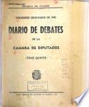 Diario de debates de la Cámara de Diputados