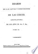 Diario de las actas y discusiones de las cortes