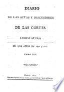 Diario de las actas y discusiones de las Cortes