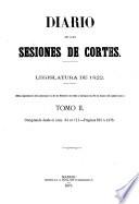 Diario de las sesiones de Cortes