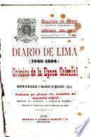 Diario de Lima (1640-1694) crónica de la época colonial