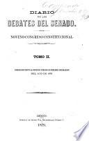 Diario de los debates del Senado, Noveno Congreso Constitucional: Correspondiente al segundo periodo de sesiones ordinarias del año de 1879