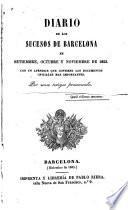 Diario de los sucesos de Barcelona en setiembre, octubre y noviembre de 1843