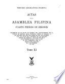 Diario de sesiones de la Asamblea filipina