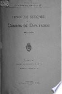 Diario de sesiones de la Cámara de Diputados