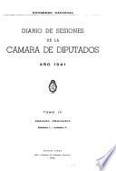 Diario de sesiones de la Cámara de diputados