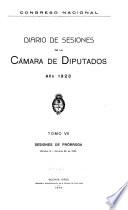 Diario de sesiones de la Cámara de diputados