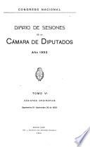 Diario de sesiones de la Cámara de diputados