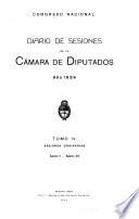 Diario de sesiones de la Cámara de diputados