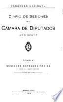 Diario de sesiones de la Cámara de diputados