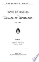Diario de sesiones de la Cámara de diputados