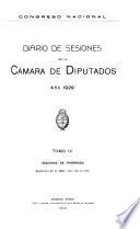Diario de sesiones de la Cámara de Diputados
