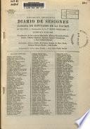 Diario de sesiones de la Cámara de diputados