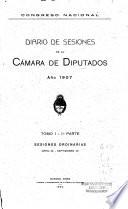 Diario de sesiones de la Cámara de Diputados