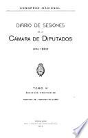 Diario de sesiones de la Cámara de Diputados