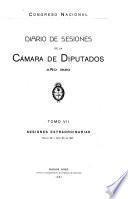 Diario de sesiones de la Cámara de Diputados