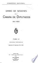 Diario de sesiones de la Cámara de Diputados